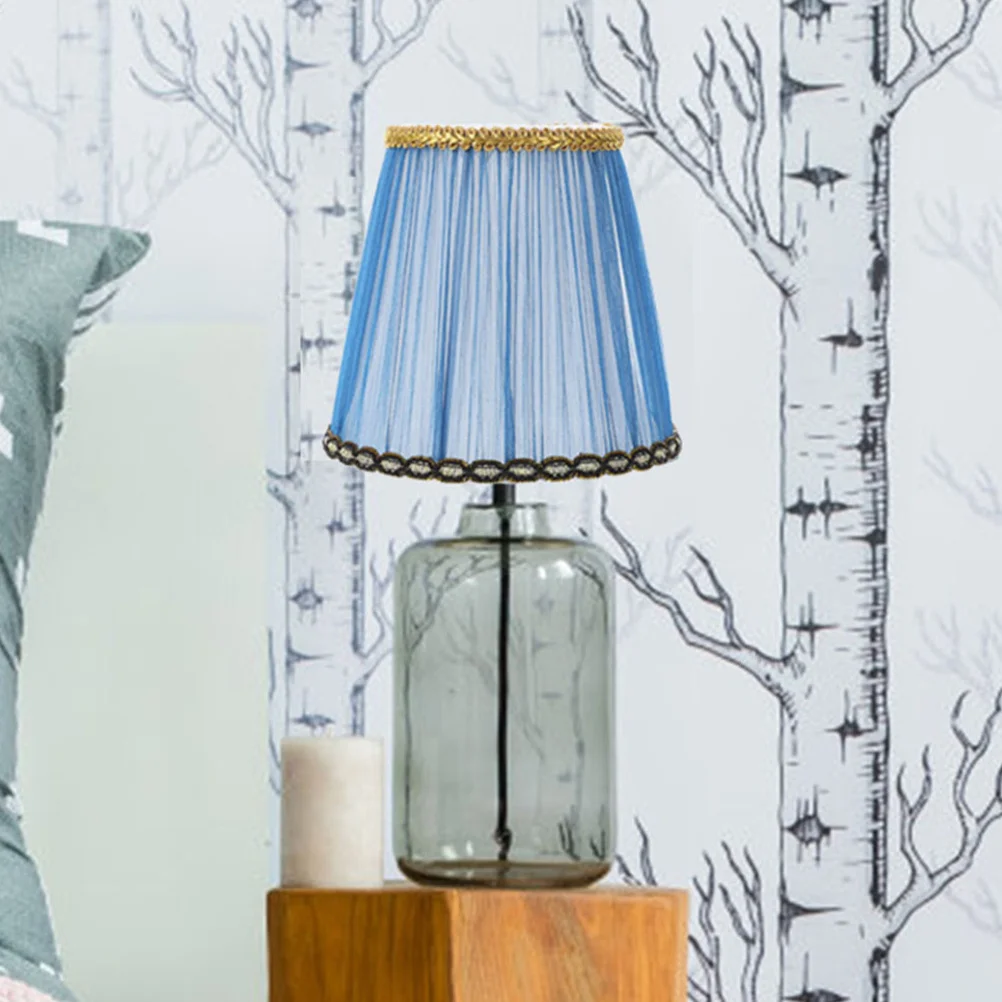 

2pcs Fabric Lampshade: Square Cloth Light Shade Cover For Table Floor Desk Pendant Wall Lamps Navy Blue Bedroom Living Room