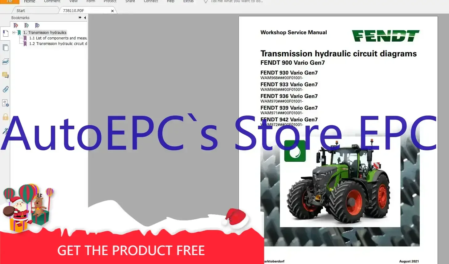 AutoEPC FENDT TRACTOR  Diagrams, Operator & Workshop & Service Training Manuals EN 2023