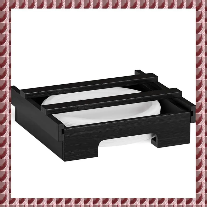 

A95G 9/10-дюймовый бамбуковый диспенсер для бумажных тарелок — держатель под шкафом и столешницу для кухонных кухонных тарелок, универсальный