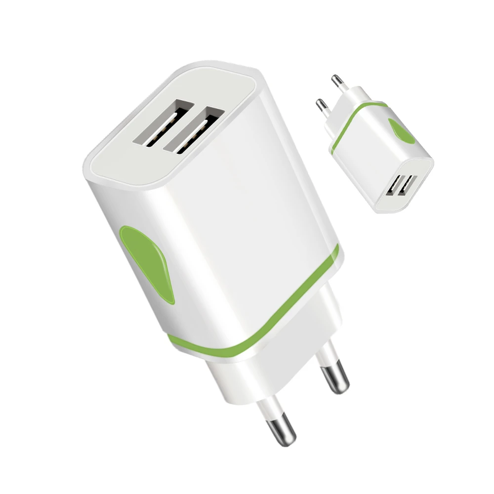 

Dual Port 2A Output USB Wall Charger Travel Plug Power Adapter Quick Charge 3.0 Compatible for iPhone Samsung Xiaomi Phone