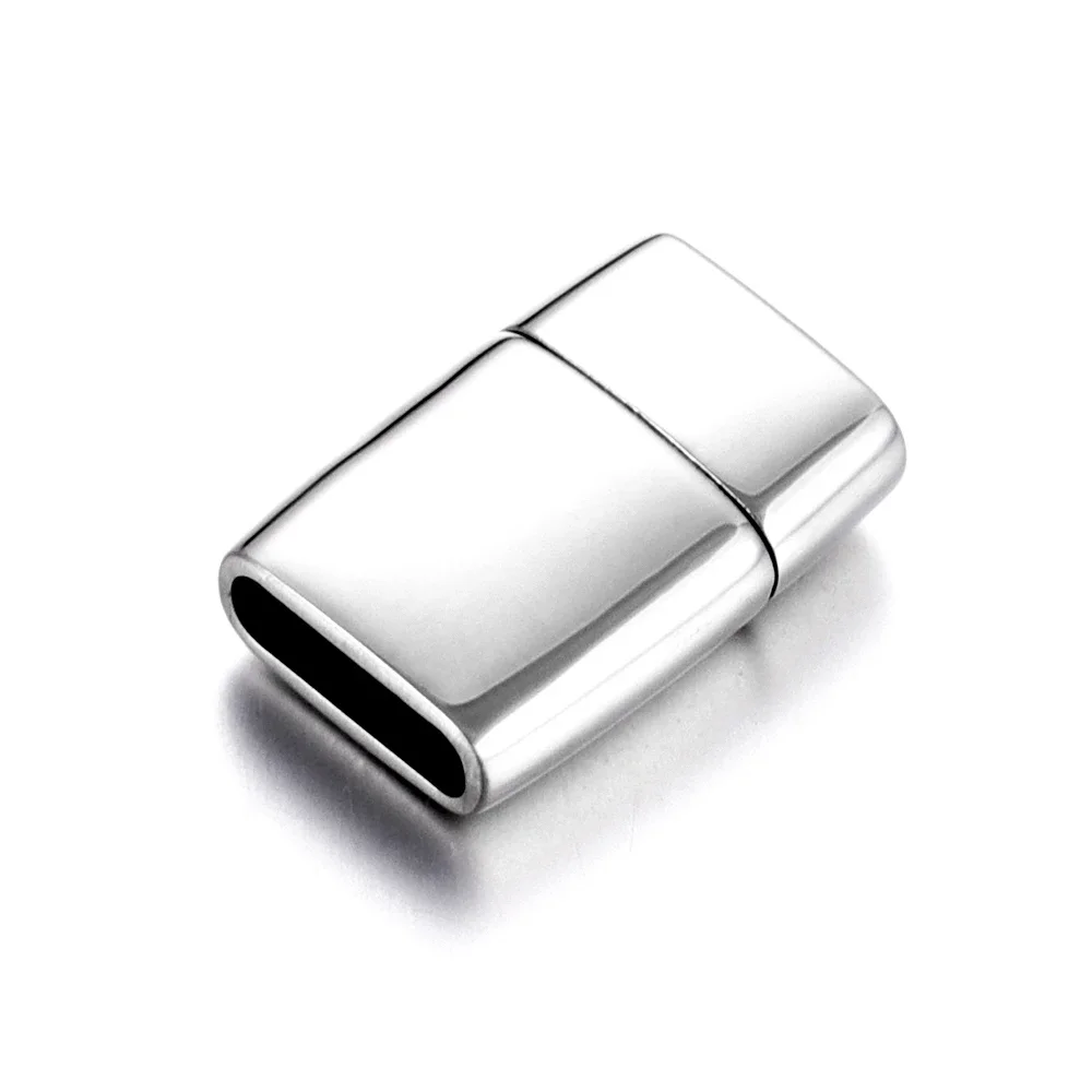 Stainless Steel Magnetic Clasps 10*3mm Hole Leather Cord Connector Clasps Magnet DIY Bracelet Making Jewelry Findings