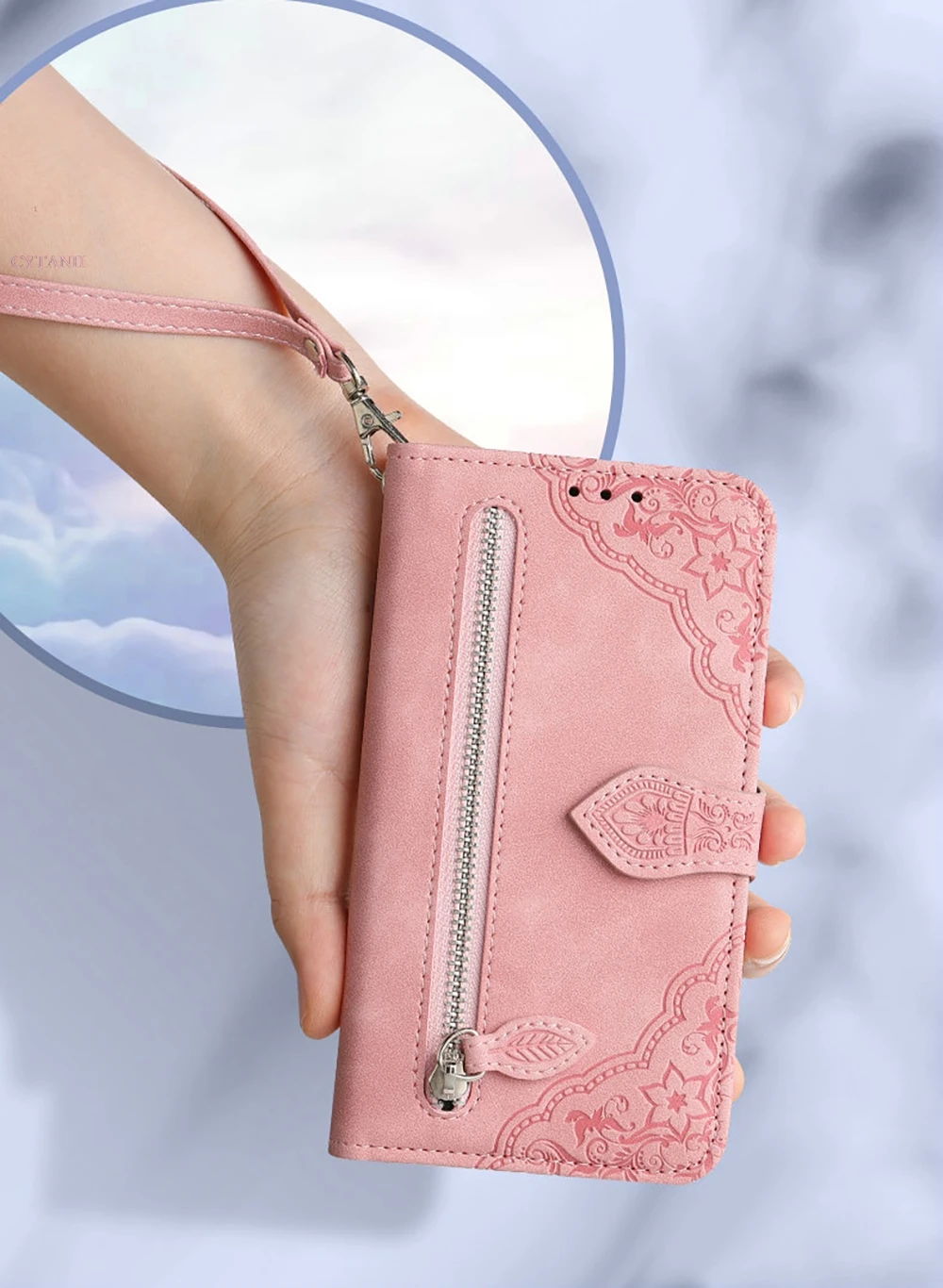 

Zenfone12 Ultra 5G 2025 Flip Case Zipper Wallet Crossbody Lanyard Leather Funda for Asus Zenfone 12 Ultra Case Zenfone 12Ultra