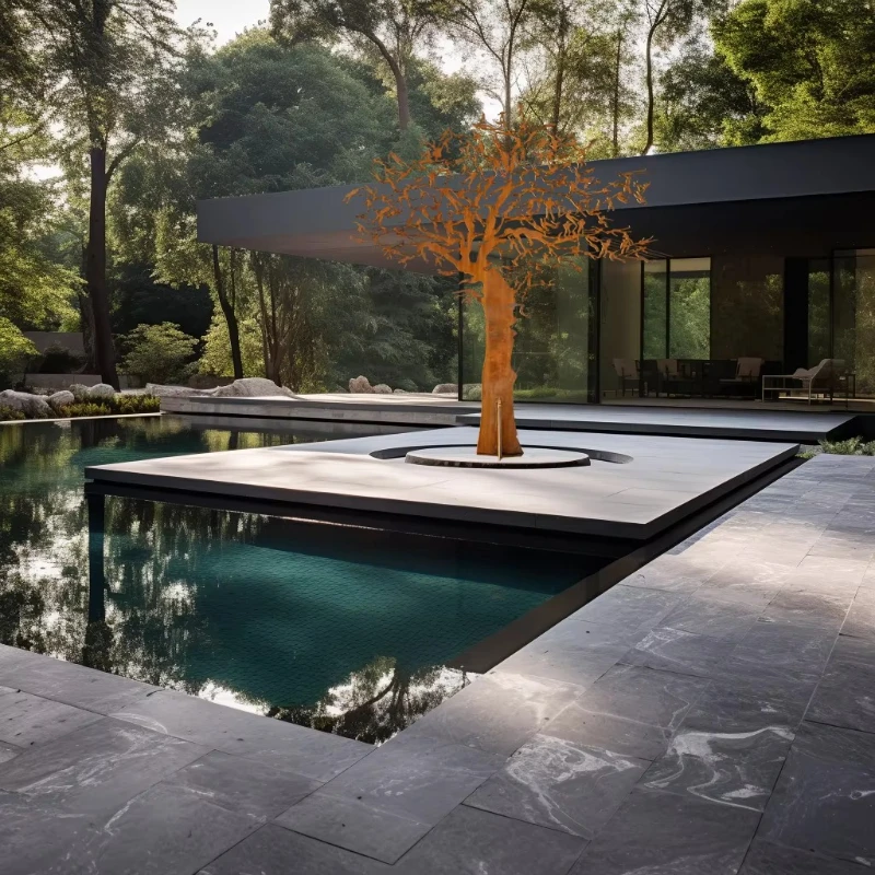 

Garden decoration Large outdoor abstract statue Metal tree sculpture