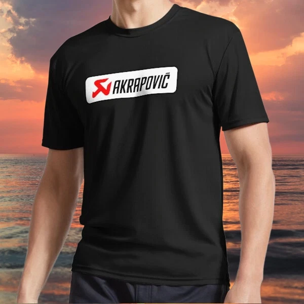 

New item ACKRAPOVIC exhaust systems Active Logo TEE T-Shirt Funny Motorcycle sports fitness T-shirt high quality cotton top