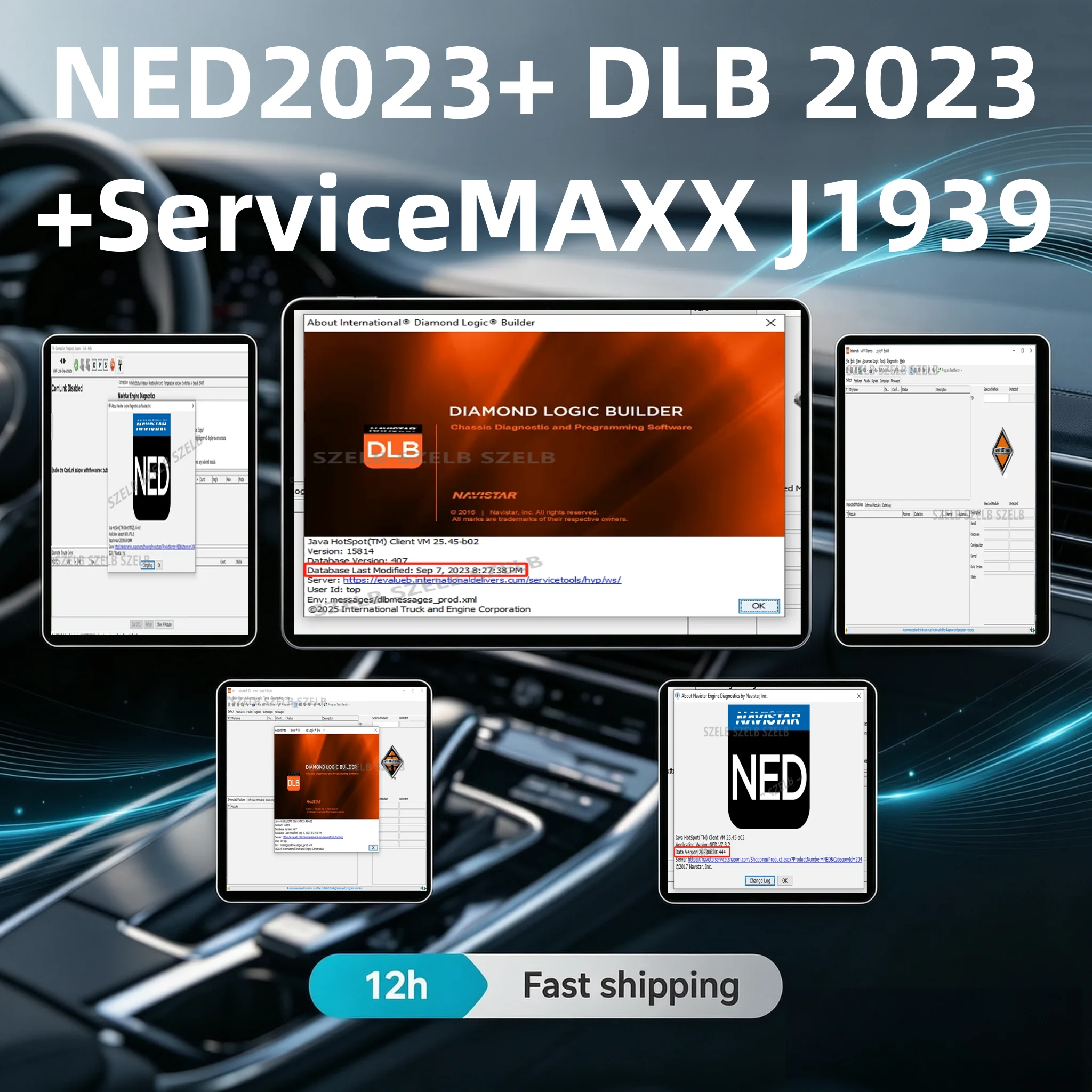NED 2023 + DLB 2023 Navistar Engine Diagnostics & Diamond Logic Builder + ServiceMaxx J1939 + Unlimited Keygen+Free installation