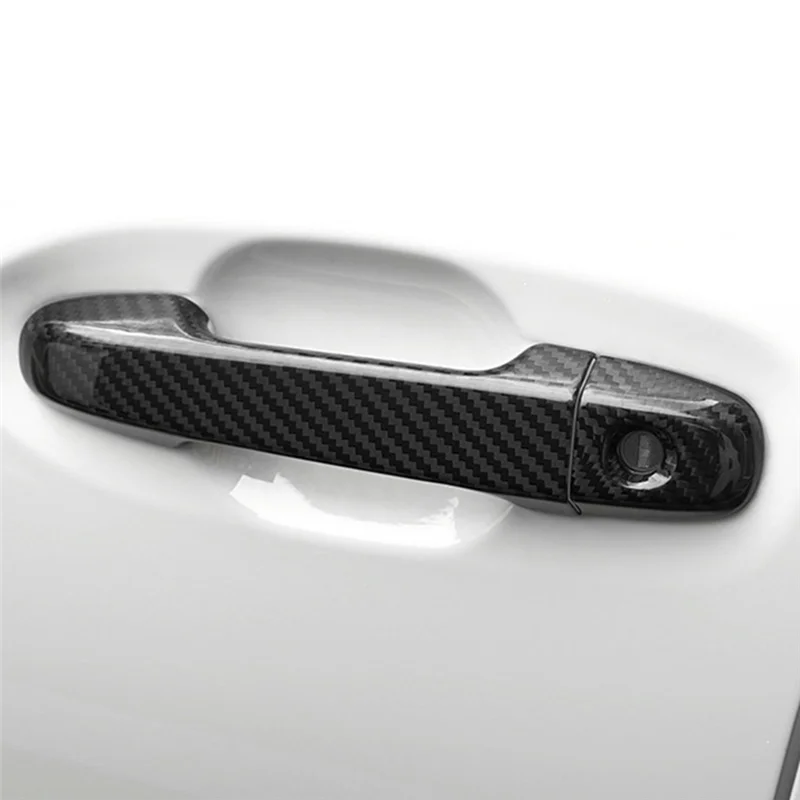 

NEW-Car Door Handle Decoration Trim Cover Real Hard Carbon Fiber Accessories For Subaru BRZ Toyota GR86 2022+