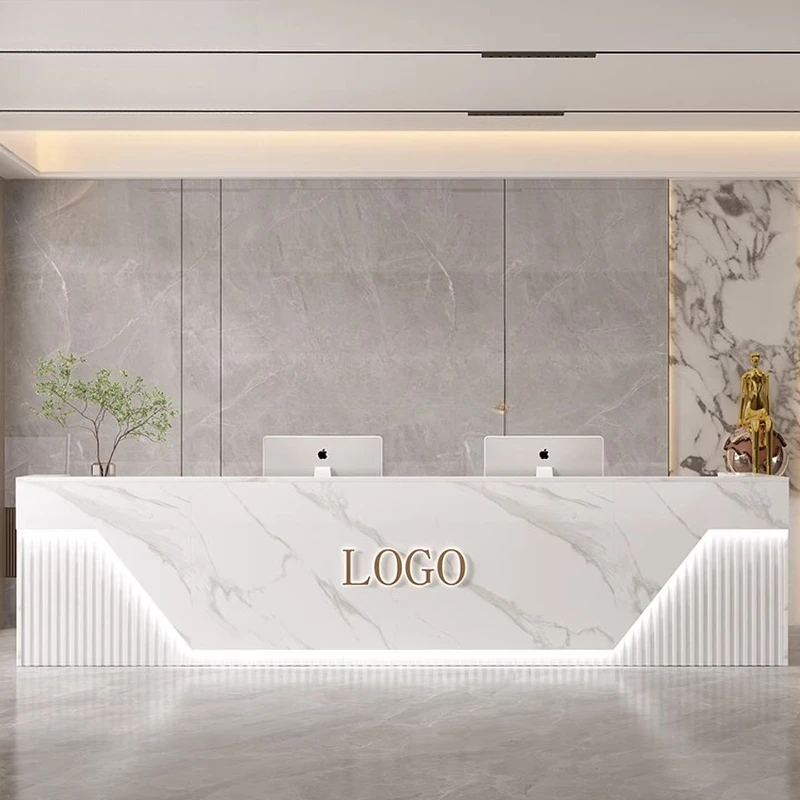 Luxury Beauty Reception Desk Salon Supermarket Cashier Reception Desk Counter Modern Hairdressing Lada Recepcja Corner Furniture