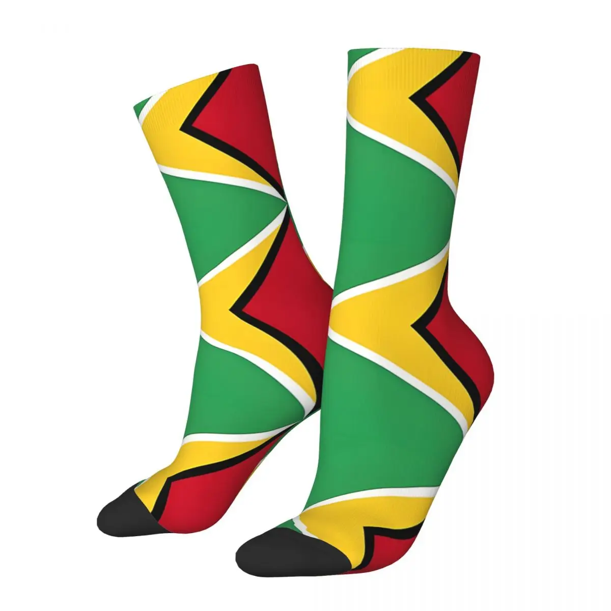 Flag Of Guyana Socks Male Mens Women Summer Stockings Printed