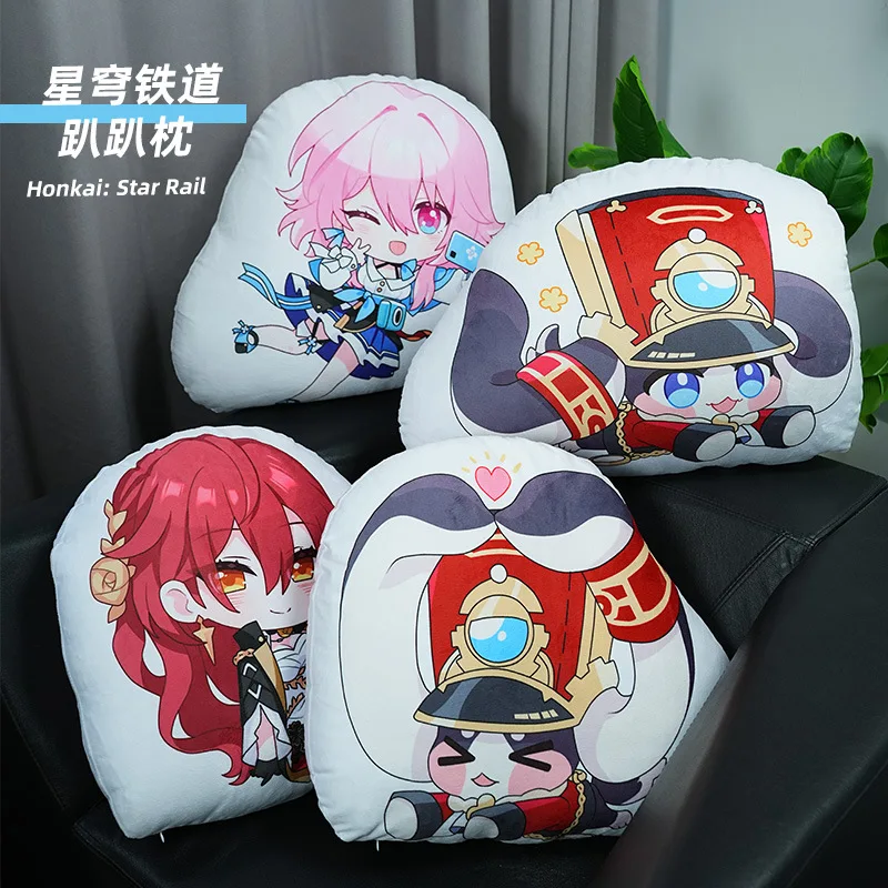 

50cm Game Honkai Star Rail Pillow Pom Sofa Plush March 7th Seele Bailu Jing Yuan Cushion Peripheral Stuffed Anime Doll Toys