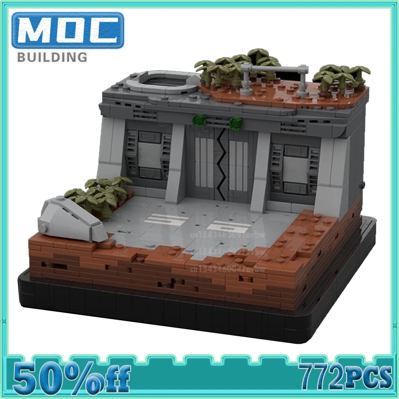 

MOC Building Blocks Space War Sentry Tower Base Military DIY Scenes Bricks Display Architecture Modle Construction Toys Gift