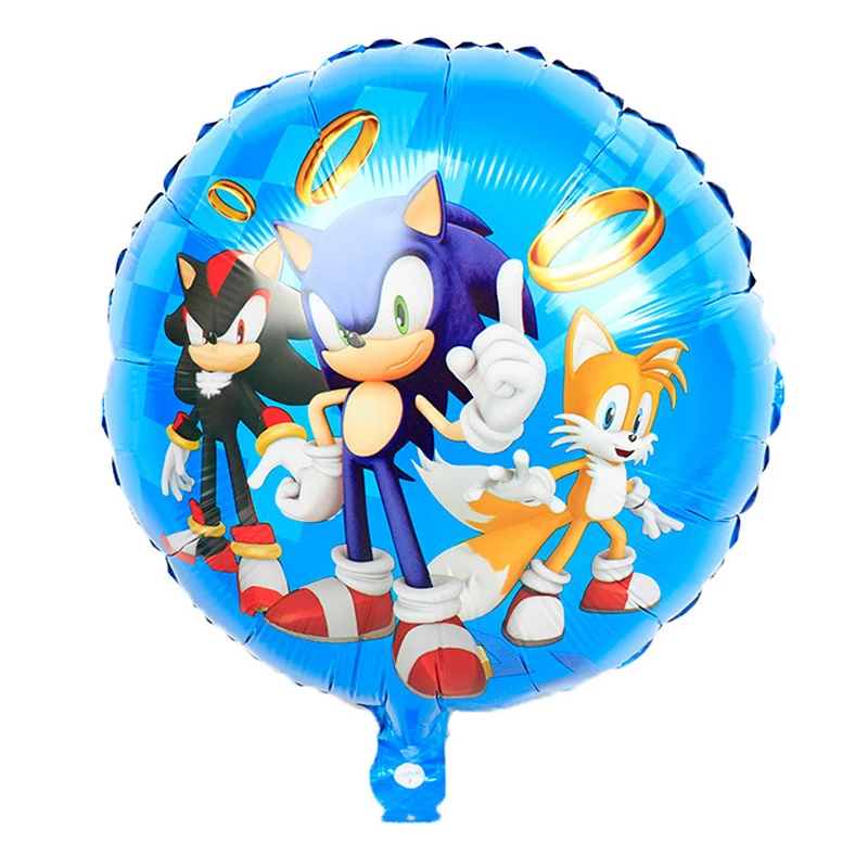 Sonic Birthday Decoration Balloons Kit 32inch Number Foil Globlos Kids Favors Bow Balloon Sonic the Hedgehog Party Supplies