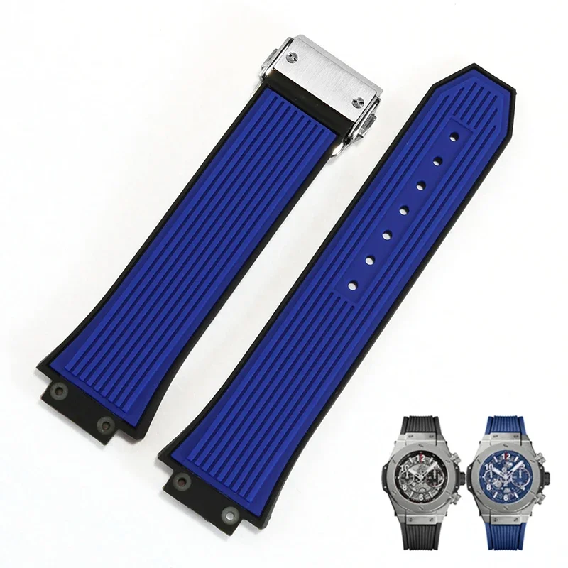 Replace Silicone bands for HUBLOT BIG BANG Silicone 27*17mm Waterproof Watch Strap Watch Accessories Rubber Bracelet wristband