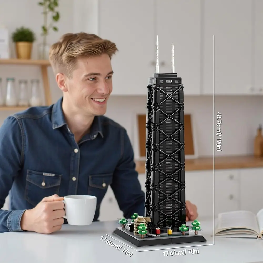 Bloques de construcción Chicago Skyline: juego de referencia de oficina de 1284 piezas para niños y adultos