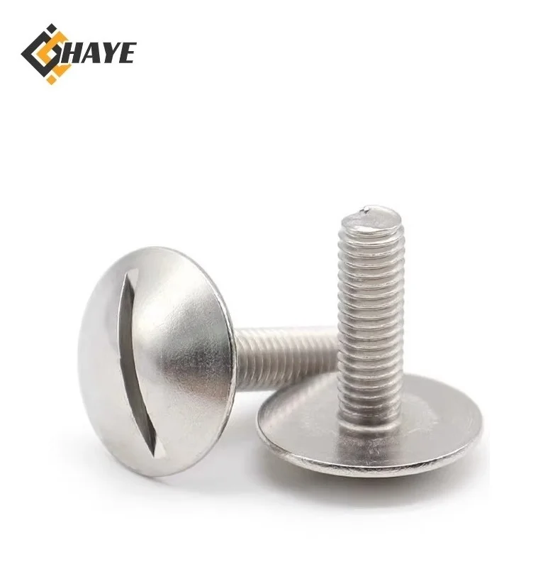 M2 M2.5 M3 M4 M5 M6 M8 GB947 304 Stainless Steel Extra Large Slotted Mushroom Head Screws Slotted Big Truss Ball Head Bolts