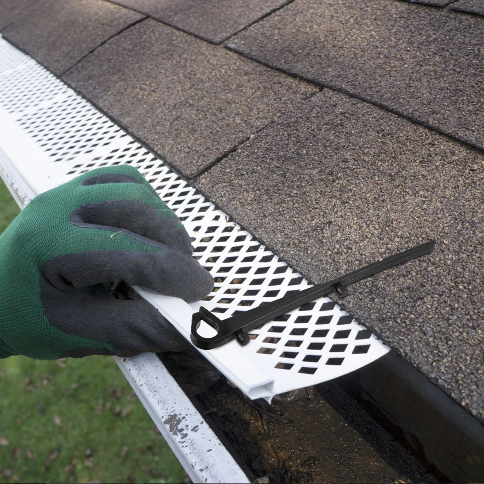 20pcs Black For Hanger Brush Fixing Hooks Gutter Guard Fasteners Installation Gutter Securing Clips