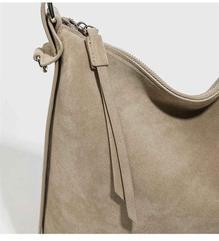 Dave & Di 2026 ربيع الموضة الفرنسية المرأة الحد الأدنى عادية كسول نمط متجمد الجلود التنقل الكتف عبر حمل حقيبة المرأة #5