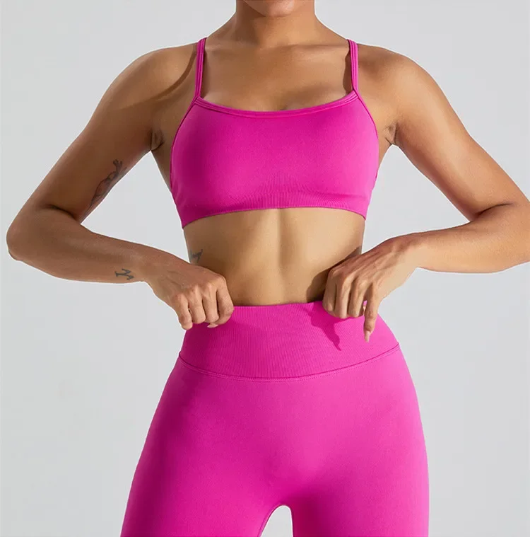 S-XL 1/2PCS Sport Bra Yoga Set Gym Suit V back Shorts Women Tracksuit Legging Running Workout Outfit Fitness Pant Active Suits