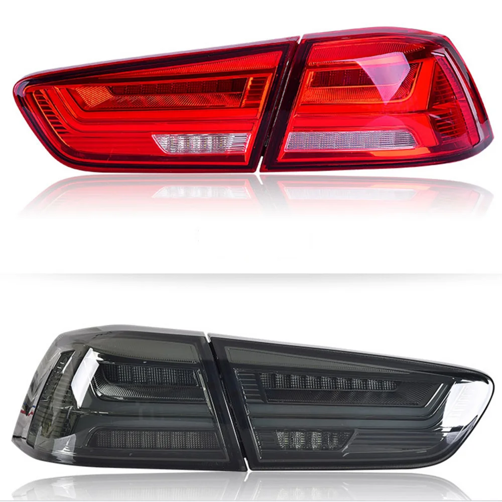 1Set Tail Light For Mitsubishi Lancer EVO x 2008-2017 Lancer EX LED DRL Rear Turning Signal Light Stop Brake Lamp Car Accessorie