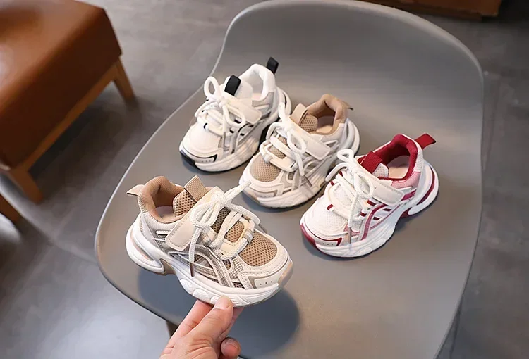 Kinder-Sneaker für Mädchen, Schulschuhe, Freizeitschuhe für Jungen, Frühling/Herbst, vielseitige Kindersneaker, atmungsaktive Mesh-Schuhe – Detail 2