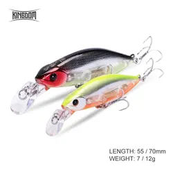 Kingdom Slow Sinking Pencil Noise Minnow Fishing Lures 70mm 12g 55mm 7g Swimbaits Swing Hard Baits Wobblers Fishing Jerkbait