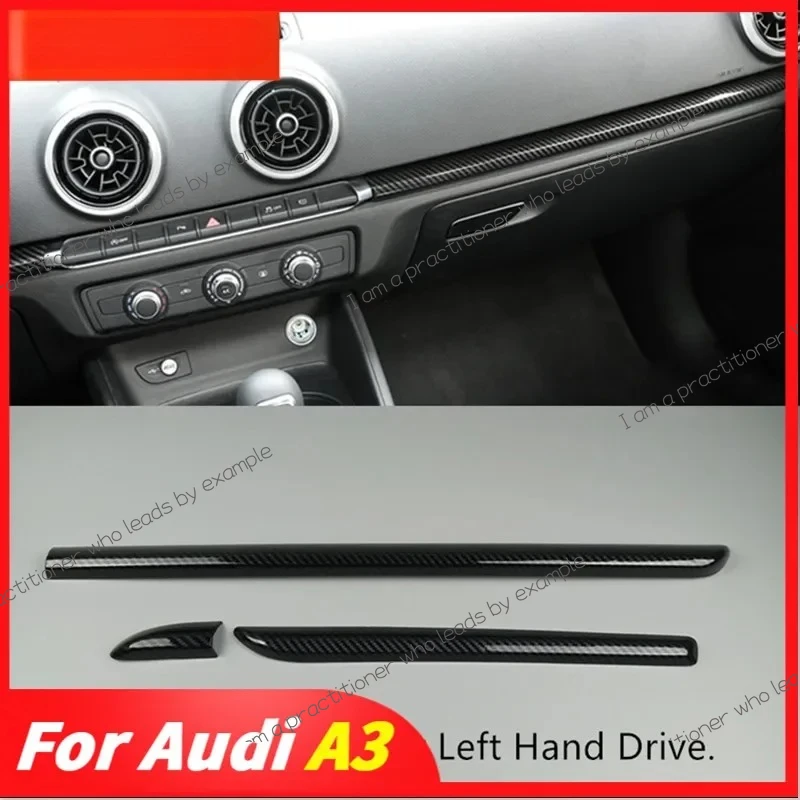 

Carbon Fiber Color Car Dashboard Trim Strips Sticker for Audi A3 8V 2012 2013 2014 2015 2016 2017 2018 2019 Interior Accessories