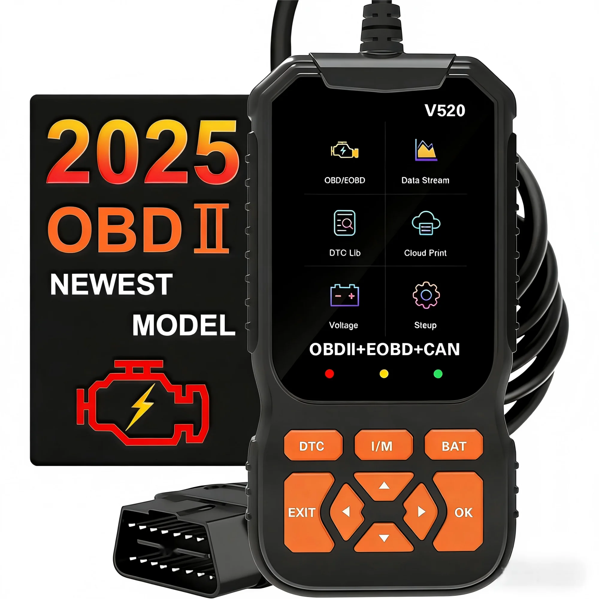 OBD2 Scanner Diagnostic Tool Enhanced Auto Check Engine Code Reader with Reset I/M Readiness OBD2/EOBD Car Diagnostic Scan Tool