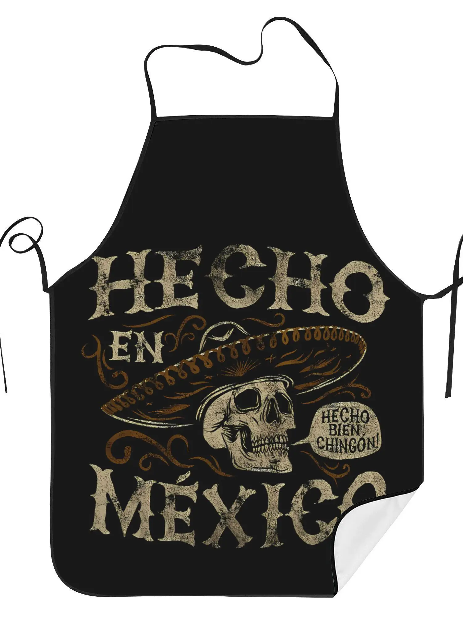 Personalized Skull Kitchen Apron, Creative Print, Home Kitchen Cleaning Apron