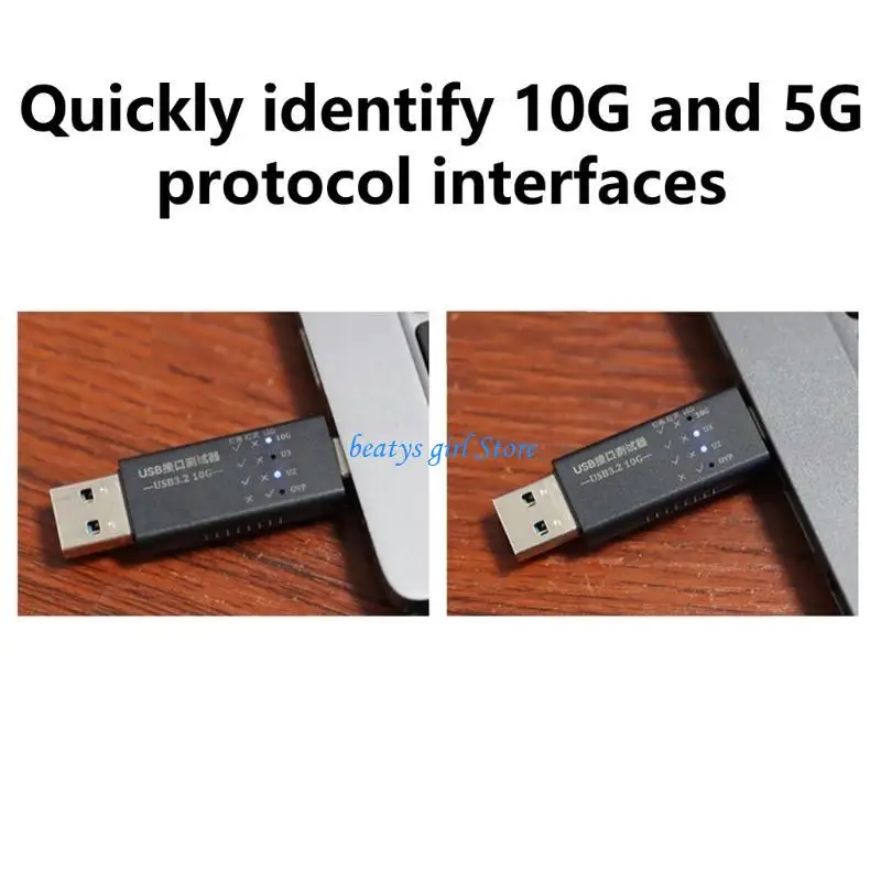 

C7AB USB C to USB 3.2 Interfaces Tester Detectors LED Monitors for Charging and Data