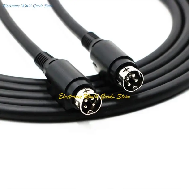 4Pin DIN Male Speakers Cable For R1700BT R1600TIII Speakers High Fidelitys Sound Wire Copper Shielding ABS Housing