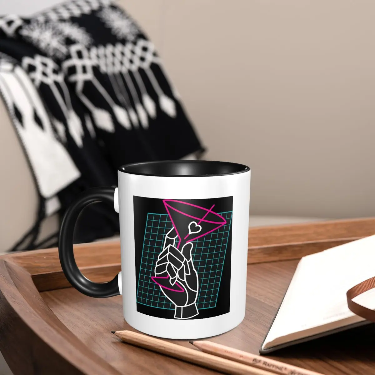 Game VA 11 Hall A Neon Mug Funny Ceramic Coffee Cups Tea Mugs Milk Cup Drinkware Gifts for Friends