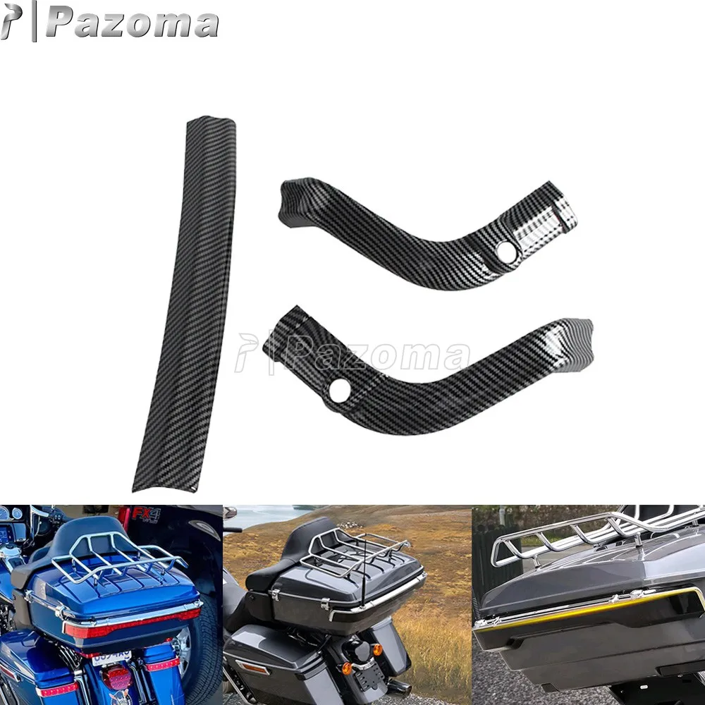 King Tour Trunk Pack Tail Lamp Trim Bar Motorcycle Rear Trunk Decorative Strip Trims For Harley CVO Road Glide FLTRKSE FLTRXSE