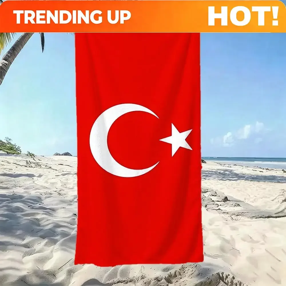 Custom Flag T-Turkey Towel Five-Star Hotel Quality Eco-Friendly Ultra Soft Thick Towels & Beach Towels