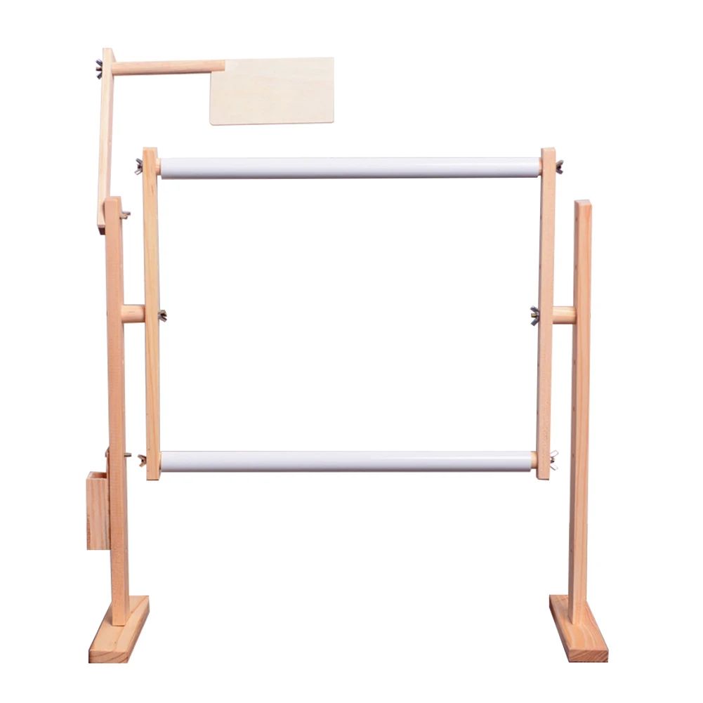 Frame Floor Stand Adjustable Wood Pine Cross Stitch Embroidery Tapestry Hoops Hight Tools Sewing Handmade Tool Accessories