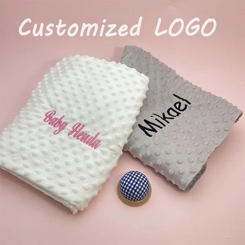 Personalized Baby Blanket Swaddle Newborn Thermal Comfortable Infant Swaddle Wrap Newborn Blankets With Logo Custom Covers Gift