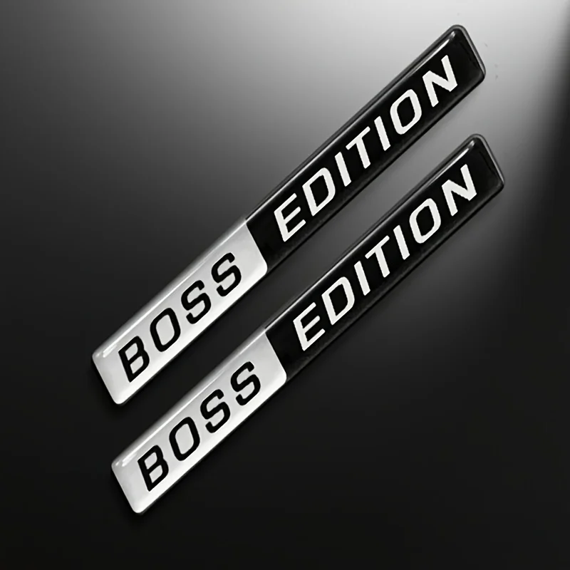 

2pcs Boss Edition Emblem Sticker Badge Fender Funny Boss Edition Decals Car Replacement Door Decoration for Universal