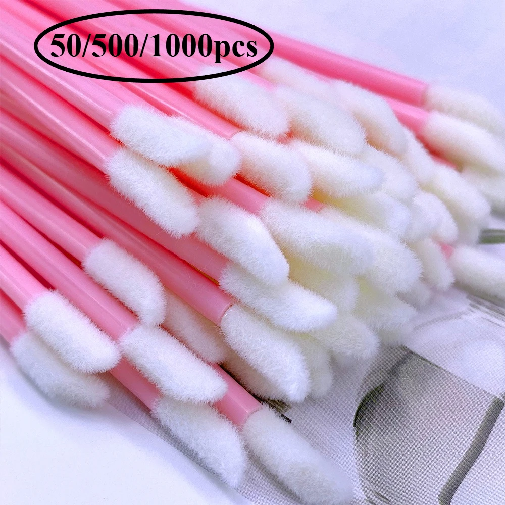 50/500/1000 Stuks Lip Borstel Wimper Wands Applicators Wegwerp Lip Borstel Lippenstift Borstel Lipgloss Applicator Wands Makeup Tools