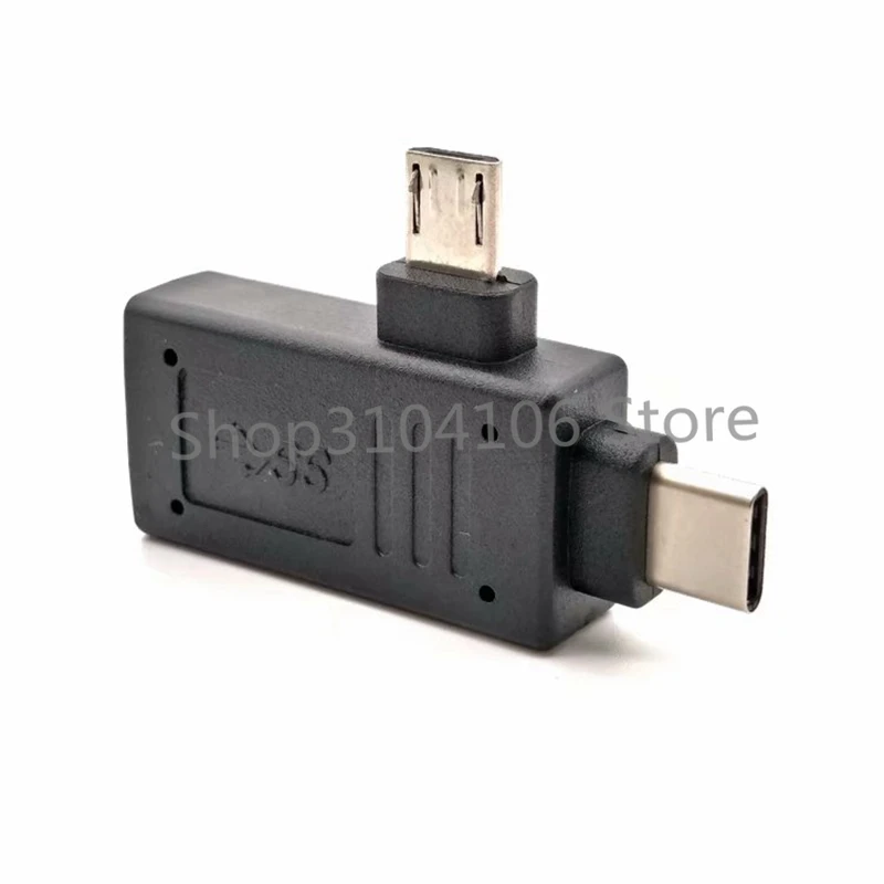 Otg usb 3.1 type c + micro usb ذكر إلى usb 2.0 usb 3.0, أنثى محول موصل, 2 في 1 محول