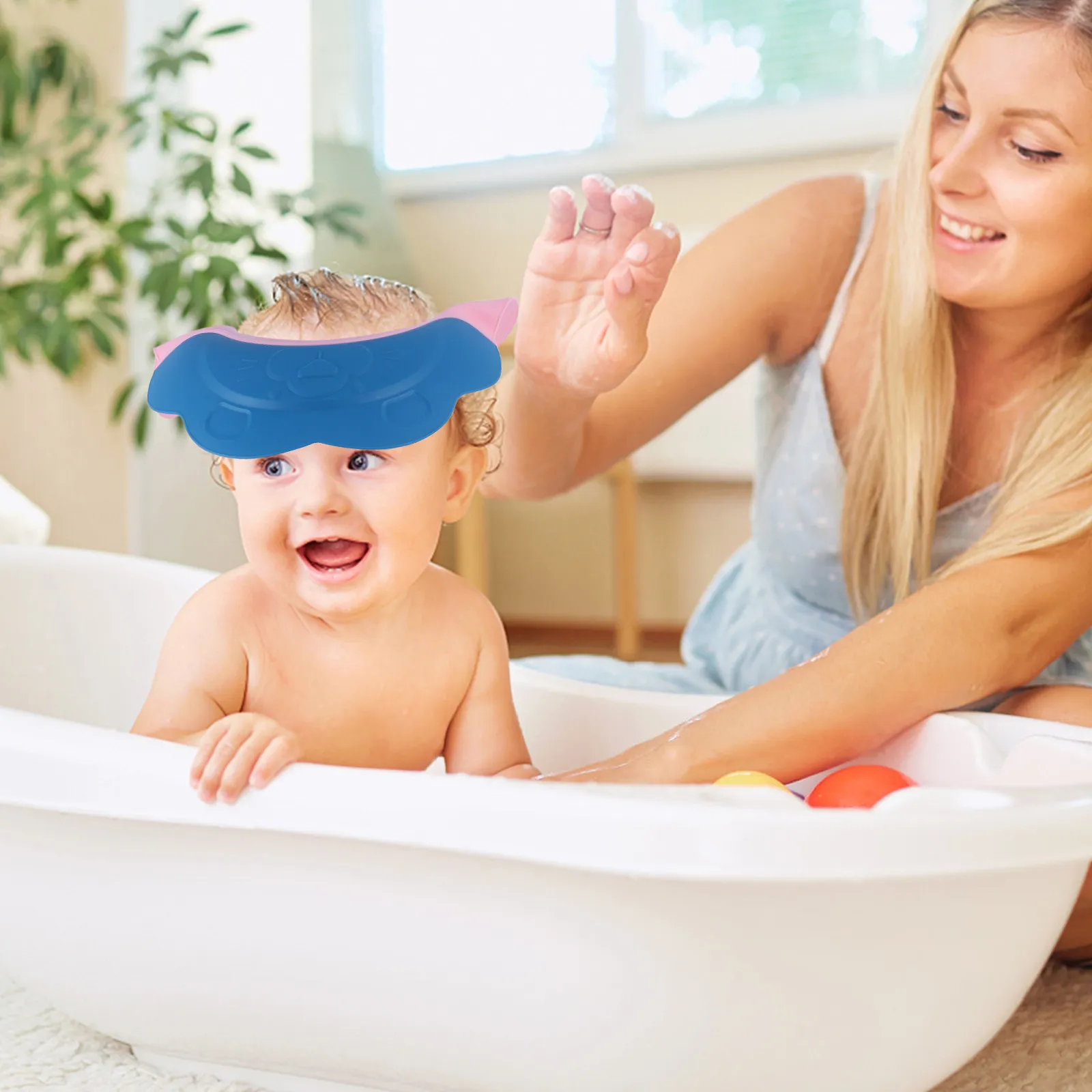 

Kids Shampoo Hat Adjustable Cartoon Baby Shower Protective Ear Bathing Protector Baby Bathing Cap Kid Shower Cap