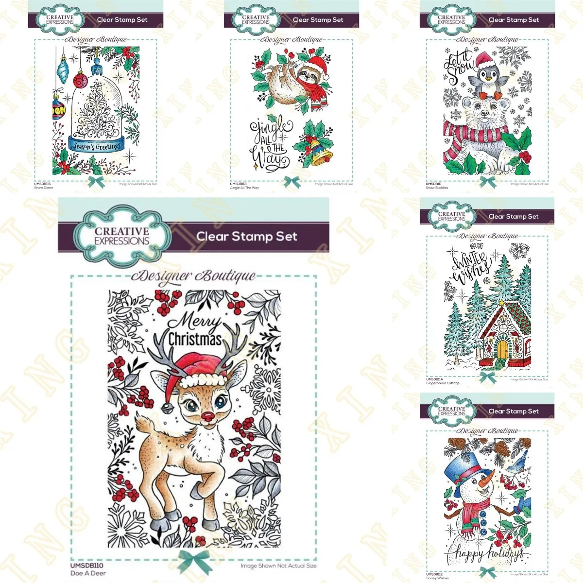 

New Christmas Deer Snow Buddies Cottage Snow Dome Clear Stamps Scrapbook Diary Decoration Embossing Template Diy Greeting Card