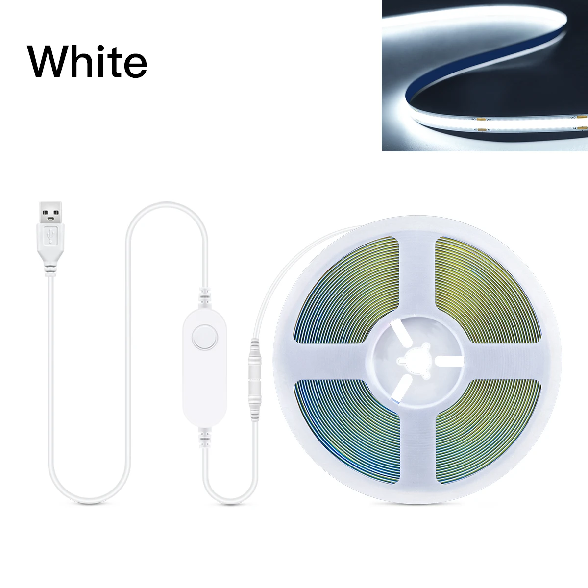 Rybakov Smart Switch ZigBee COB LED Lichter Streifen Tuya Alexa USB 5V Dimmbare Neon Band Zimmer Schrank Auto Decor TV Hintergrundbeleuchtung WIFI Lampe 1-5M 3