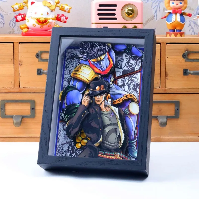 جوجو مغامرة غريبة جيورنو جيوفانا ديو براندو لوحة جديدة إبداعية ثلاثية الأبعاد مصنوعة يدويًا هدية لتزيين سطح المكتب #6