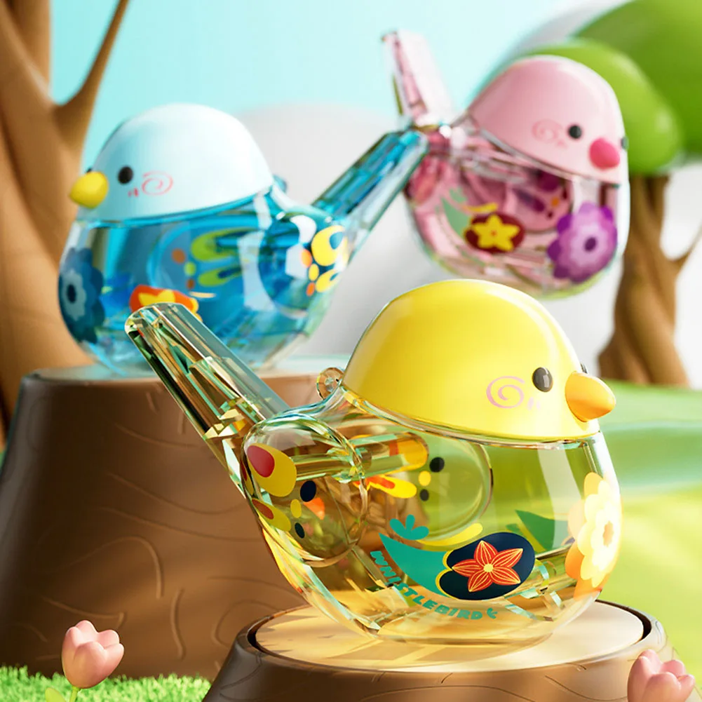 ABS Colorful Bird Water Pipe Whistle Sweet Bird Call Kids Educational Musical Toy 9.5*6*6cm Innovative Bird Water Whistle