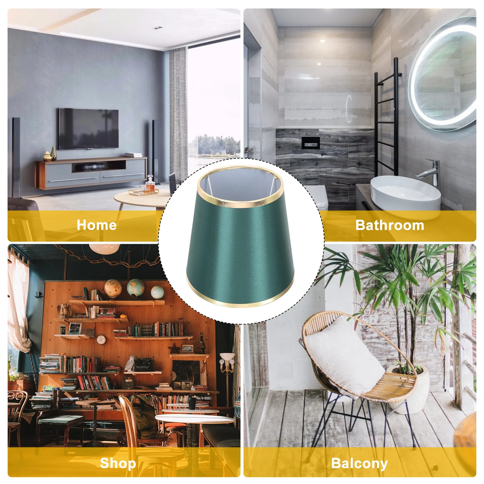 

E27 Lamp Shades 19CM Round Glitter Fabric Tulip Silver Gold Bedroom Living Drum Cover Table Lamps Accessories Ch Shades