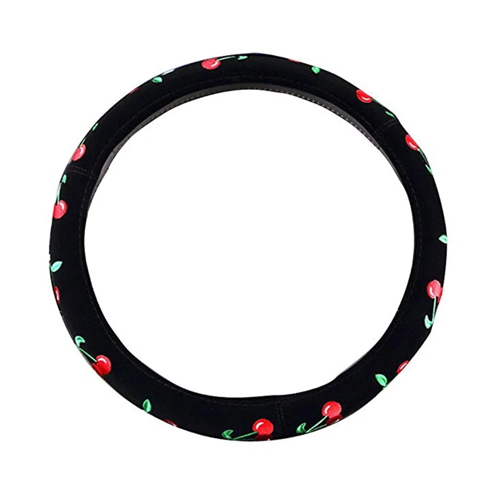 

Automotive Cherry Women Steering Wheel Cover Comfortable Slip-on Car Styling Protection Car Steering Wheel Cover