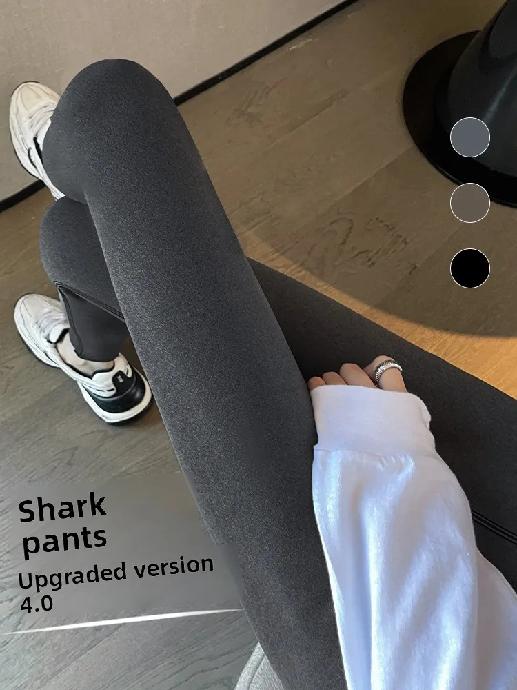 

Fce Lined Yoga Pants Women's Slimming arkskin Leggings High Waist Long Trousers Thiened Warm ey Fitn Pants