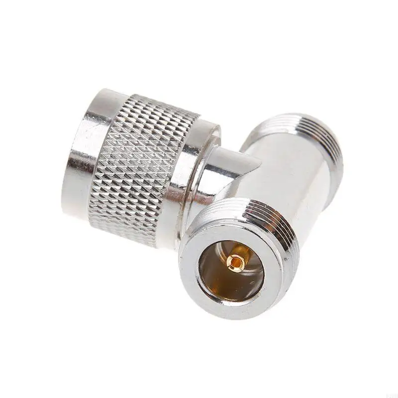 02DD for T Shape N Male To 2 N Female Triple RF Connector 3-way Coaxial Adapter