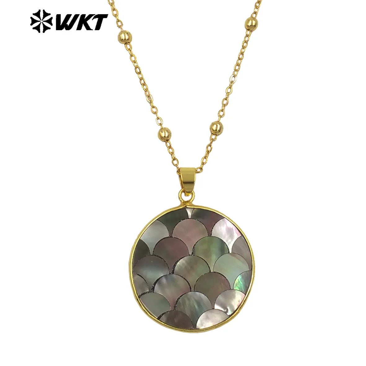 

WT-JN312 Натуральное 18-каратное позолоченное ожерелье из ракушек пингвина Специальный дизайн Круглая форма Повседневный стиль Модные женские ювелирные изделия оптом