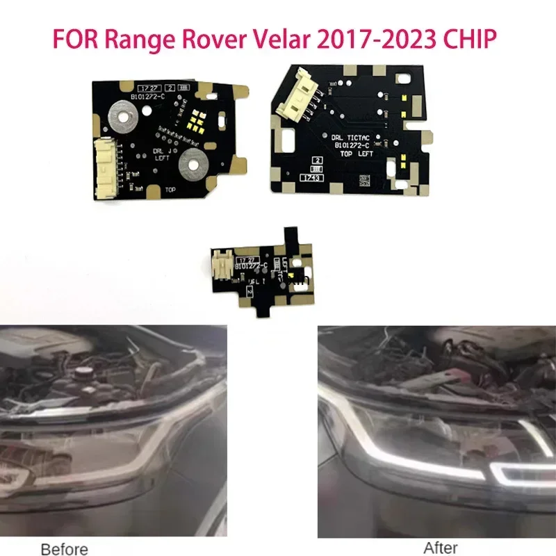 Luz blanca para faros de coche Range Rover Velar 2017-2023, placa de circuito de balasto de Chip DRL, accesorios de placa de fuente de luz