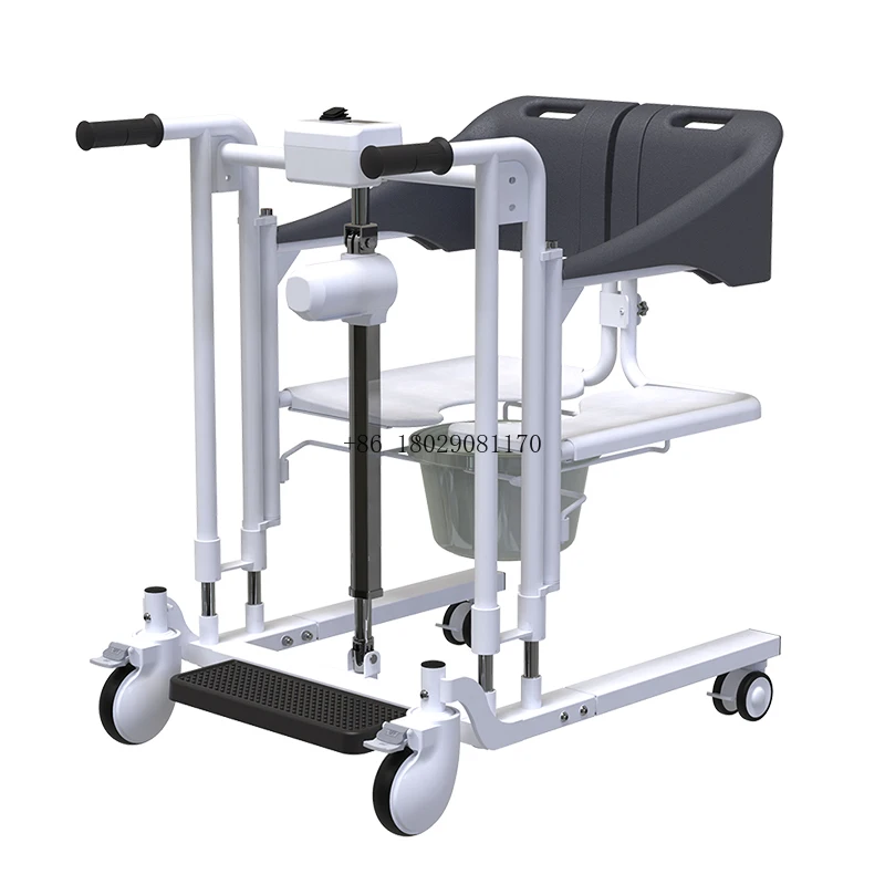 

Transfer Patient from Bed to Chair For Disabled Electric Patient Lifting Transfer Chair with Commode