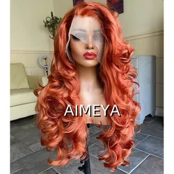 AIMEYA Long Lace Wigs For Women Synthetic Lace Front Wig Natural Hairline Lace Frontal Wig PrePlucked Synthetic Wig Cosplay Wear